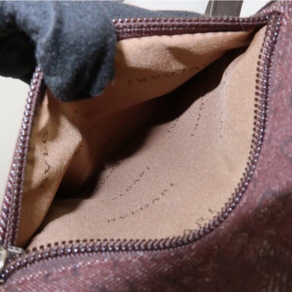 💎✨Beautiful✨💎Authentic BVLGARI Logo Mania Canvas Leather Crossbody Bag - Picture 13 of 15